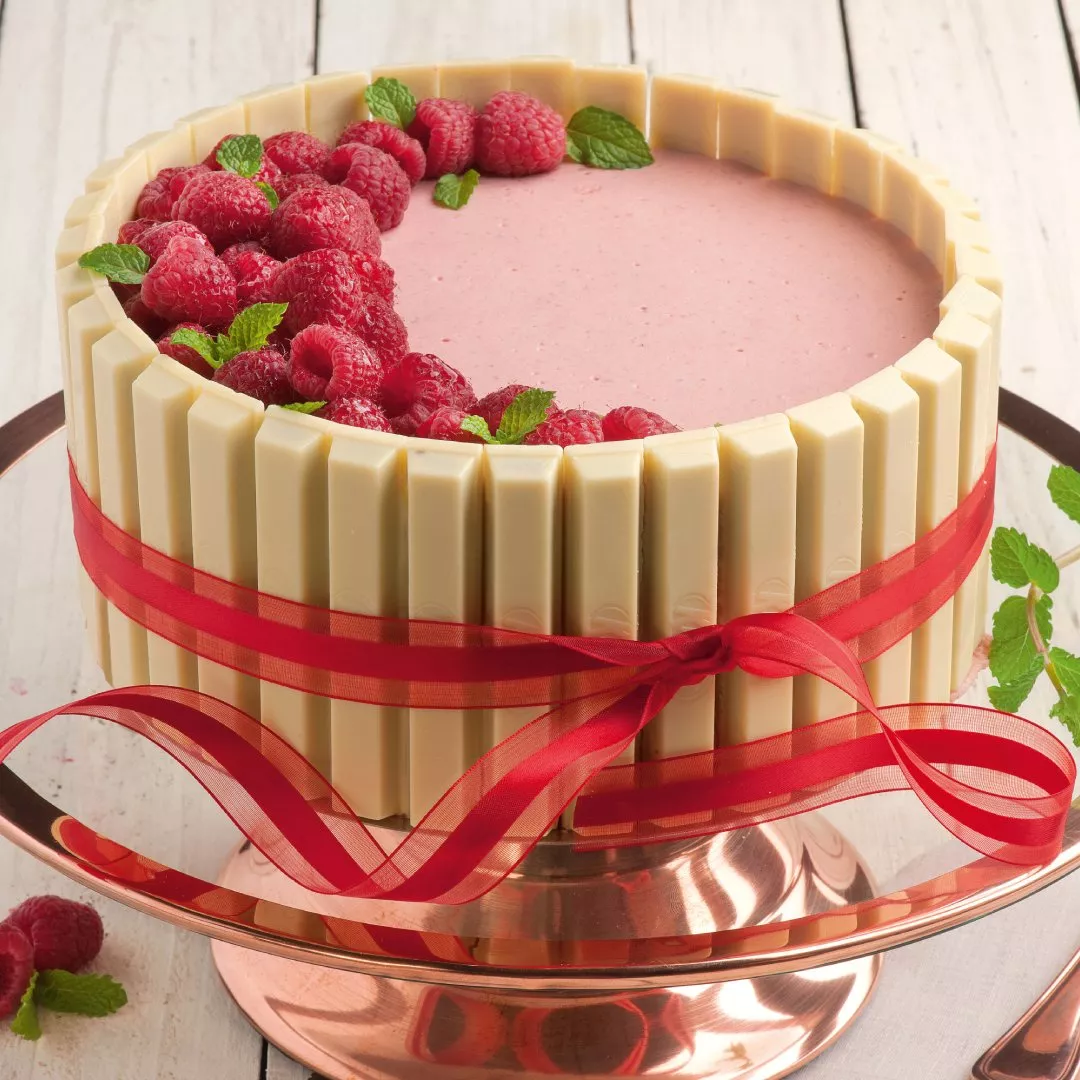 Mousse de Framboesa com KitKat® Branco